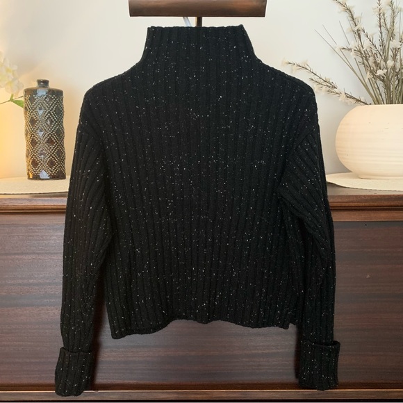 Frank and Oak Cropped Ribbed Knit Sweater, Size XS - Picture 2 of 7
